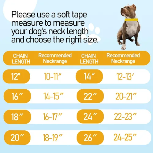 Miniatura 7 de BAOBOTE Collar de perro de acero inoxidable dorado de 0.59 pulgadas con cadena de eslabones cubanos resistente a prueba de mordidas, collar