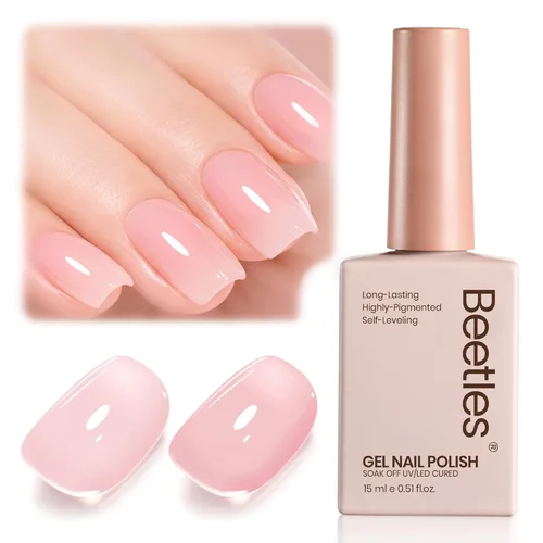 Miniatura 29 de Beetles - Esmalte de uñas de gel verde luminoso que brilla en la oscuridad, esmalte de uñas de gel que se absorbe con lámpara LED UV, arte de uñas