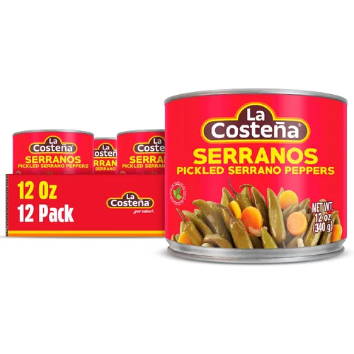 La Costeña Pimientos serranos, lata de 12 onzas (paquete de 12)