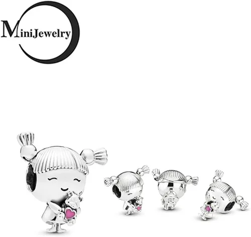 Miniatura 2 de MiniJewelry Abalorio familiar para abuela, abuelo, niño y niña, para cumpleaños, mujer, mamá, hermano, hermana, plata de ley, Metal, s925