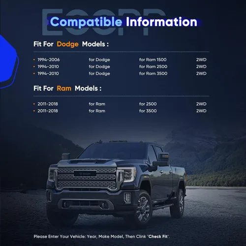 Miniatura 3 de ECCPP Kit de nivelación delantera de 2 pulgadas para Dodge 1994-2018 para Ram 1500 2500 3500 Espaciadores de resorte de elevación 2WD