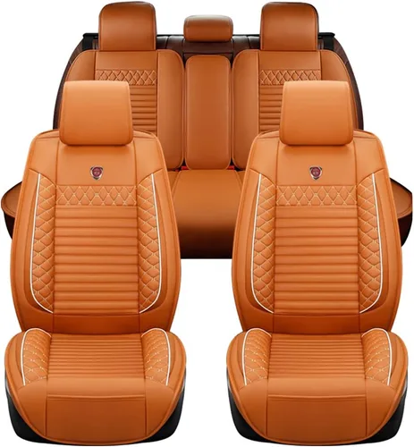 Miniatura 9 de Juego completo de fundas de asiento de automóvil compatibles con Suzuki Grand Vitara 2000-2013, piel sintética, respaldo alto, delantero y trasero