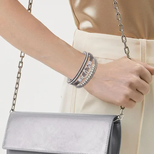 Miniatura 2 de Long tiantian Pulseras de cuero boho para mujer, lindas pulseras apilables de verano con corazón para mujer, regalos de moda 2024
