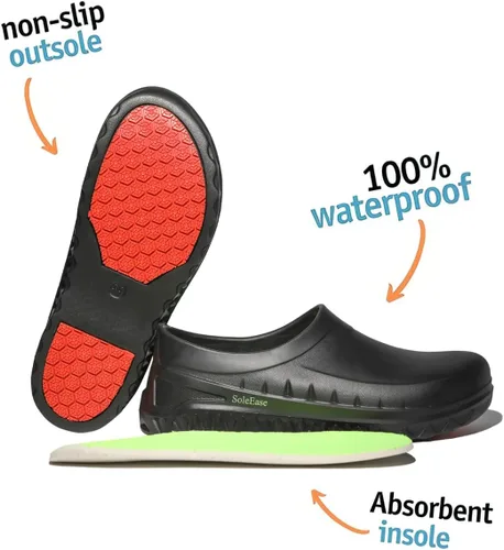 Miniatura 3 de Zapatos de chef para hombres y mujeres, antisalpicaduras de aceite, antideslizantes, impermeables, para jardín, cocinas, enfermería, trabajo
