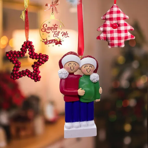 Miniatura 5 de Adorno de Navidad para bebé en espera personalizado 2025 – Adorno personalizado para anuncio de embarazo, recuerdo para la familia, decoración