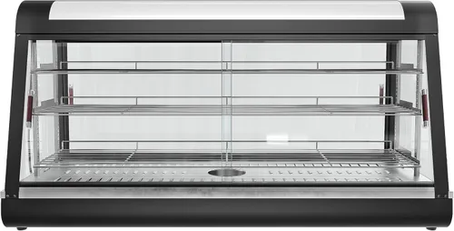 Miniatura 10 de vitrina de calentador de alimentos de 27 pulgadas, calentadores de alimentos comerciales de 3 niveles con estante superior para leche/botellas