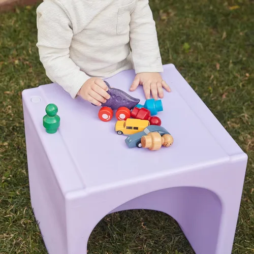 Miniatura 8 de ECR4Kids Tri-Me 3 en 1 silla cubo, muebles para niños, color morado claro Púrpura claro