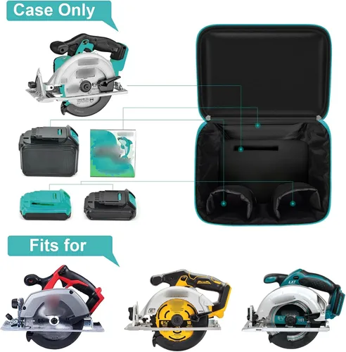 Miniatura 3 de Bolsa de herramientas universal para sierra circular DEWALT 20V MAX de 6.5 pulgadas DCS391B/DCS565B, para Makita XSS02Z 18V Sierra Circular, solo