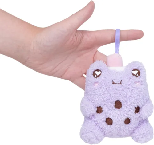 Miniatura 7 de Cuddle Barn PlushGoals - Mini Boba Wawa Clip súper suave y lindo Kawaii rana de peluche de animal de peluche, llavero para bolsa, 4 pulgadas