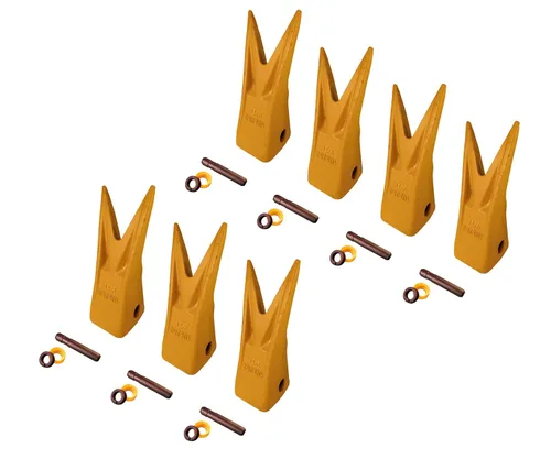 Miniatura 10 de Cubo de excavadora Tiger Rock diente w Pins, compatible con CAT J250 Series- 1U-3252WTL (1)