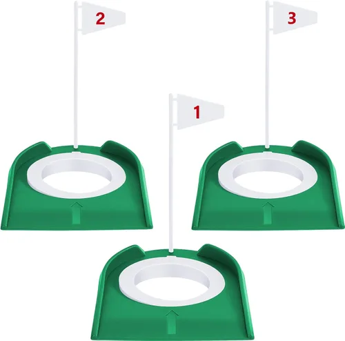 Miniatura 12 de Sotiff Práctica de práctica de golf con agujero de copa, accesorios de golf, putters de entrenamiento con bandera de plástico para adultos, oficina