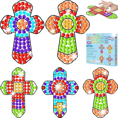 VBS 2026 Escuela Dominical Cross Craft Kits para niños Vbs Cristiano Religioso Jesús Iglesia Belén Adornos de verano Artesanías para el aula,