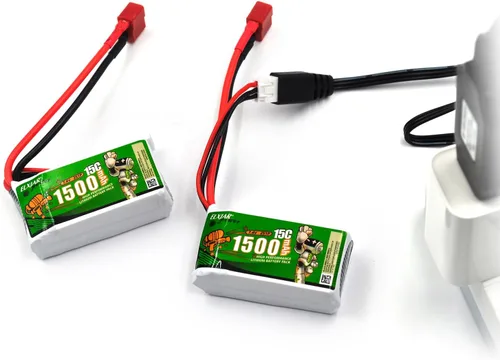 Miniatura 6 de Paquete de 2 baterías de litio de alta velocidad con cabeza T de 7.4V 1500mAh para WLTOYS A959-B A969-B A979-B K929-B 144001 12401 9200 9200E 300E
