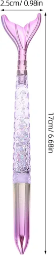 Miniatura 7 de 4 bolígrafos de sirena de gel para fiesta de sirena, revestimiento iridiscente, punta fina de 0.020 in, escritura suave, perfectos para fiestas