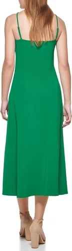 Miniatura 4 de GUESS Vestido largo de encaje a rayas geográficas para mujer