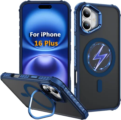 Miniatura 21 de i Phone 13 - Funda para iPhone 14, compatible con carga inalámbrica MagSafe, resistente, a prueba de golpes, soporte ajustable, color rojo mate