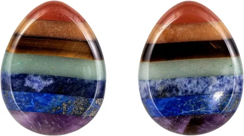 Rockcloud Piedra de preocupación, piedras de palma de pulgar para la ansiedad, cristal curativo, forma de gota de agua, piedras mixtas