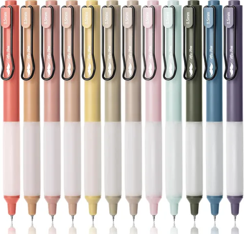 Miniatura 12 de Mr. Pen - Bolígrafos de gel retráctiles, paquete de 6, tinta negra, barriles bohemios, punta fina de 0.020 in, secado rápido, escritura suave