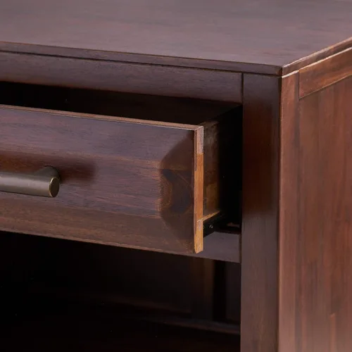 Miniatura 8 de GLENDORA rústico acacia de grano natural baúl de madera Mesita de noche
