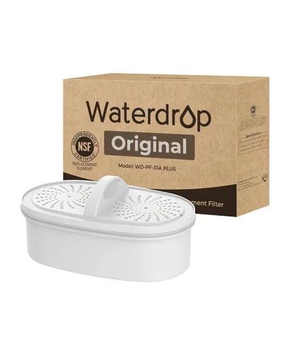 Waterdrop WD-PF-01A Plus Filtros de repuesto certificados NSF para todos los sistemas de filtración Waterdrop para jarras y dispensadores, reduce