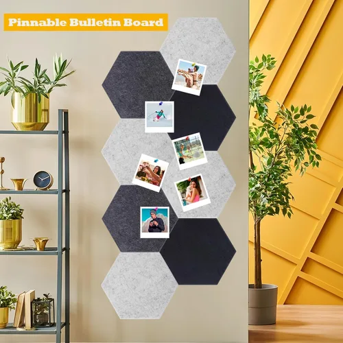 Miniatura 5 de Paneles acústicos, Magrowill, paquete de 12 paneles de pared insonorizados, paneles acústicos de alta densidad absorbentes de sonido