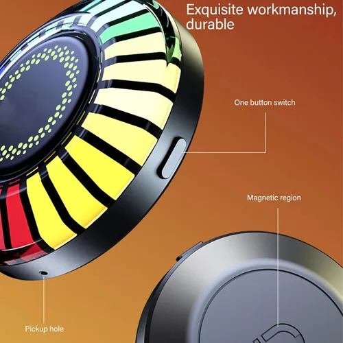 Miniatura 4 de Luces interiores para automóvil, 2 lámparas magnéticas de ritmo RGB, 32 bits que cambian de color, control de aplicación, luz de ritmo LED de música