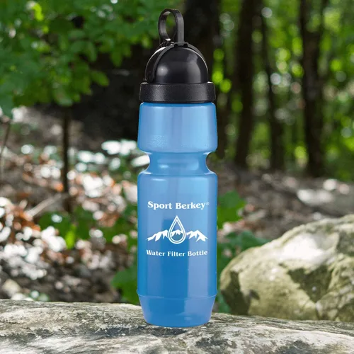 Miniatura 5 de Berkey Paquete de 3 botellas de filtro de agua deportivas ideales para fuera de la red, emergencias, senderismo, camping, viajes y uso diario