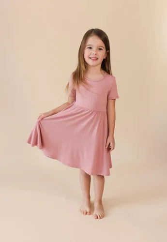 Miniatura 45 de Posh Peanut - Vestidos para niñas – Vestido suave para niña hecho con viscosa de bambú – Vestidos de otoño, primavera y verano para niñas