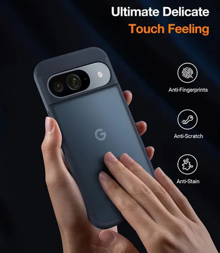 Miniatura 6 de TORRAS Funda a prueba de golpes diseñada para Google Pixel 9 Pro / Pixel 9 [probada en caídas de grado militar de 16 pies], translúcida, delgada