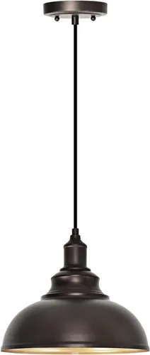 Miniatura 10 de Paquete de 3 Luces Colgantes de Estilo Granja Ajustables Iluminación Colgante para Isla de Cocina Industrial Luces Colgantes de Granero Sobre Isla