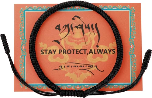 Miniatura 12 de Auténtica pulsera de nudo Dorje bendecida hecha a mano por monjes tibetanos con protección y talismán para mujeres y hombres