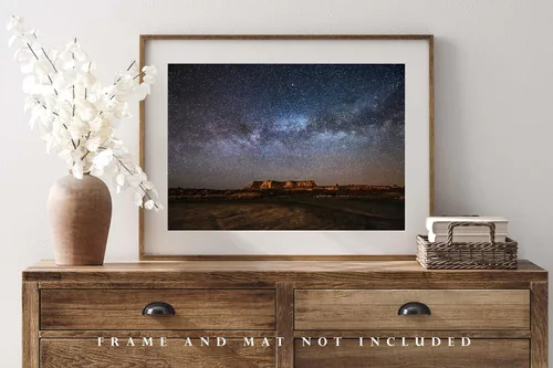 Miniatura 4 de Impresión fotográfica de cielo nocturno (no enmarcado) imagen de la Vía Láctea sobre la mesa en el espacio del desierto de Arizona, arte de pared