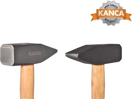 Miniatura 5 de KANCA HAM-1500, martillo maquinista, martillo de herrero, mango de madera de fresno, herramientas manuales y mejoras para el hogar, cabeza forjada