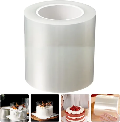 Miniatura 3 de iplusmile 1 rollo de collar transparente para pastel de mousse para decoración de pasteles de acetato transparente para bordes elegantes, fácil
