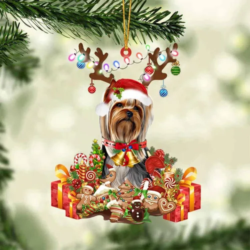 Miniatura 28 de Nazenti Adorno de Navidad personalizado de reno de Alaskan Malamute – Adorno de perro personalizado para amantes de las mascotas, acrílico plano