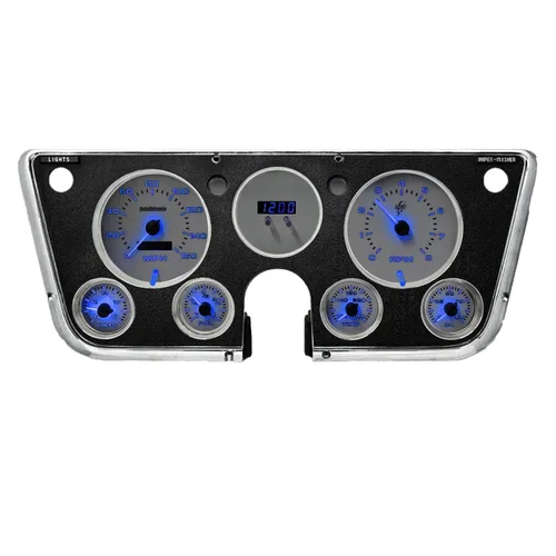 Intellitronix Panel de calibre analógico para camioneta Chevy C10 1967-1972 – Actualización del grupo de instrumentos de tablero | Velocímetro, Azul