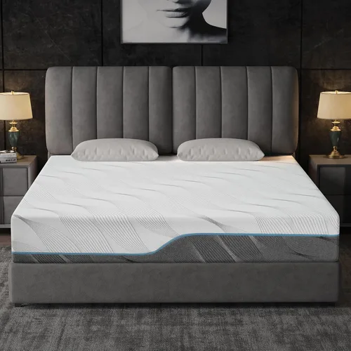 WEUP Extra Firm Twin Memory Foam Mattress, 8 Inch Medium-Extra Firm Dual Side Flippable Mattress for Back Pain Relief, Cooling Gel Foam Comfort for
