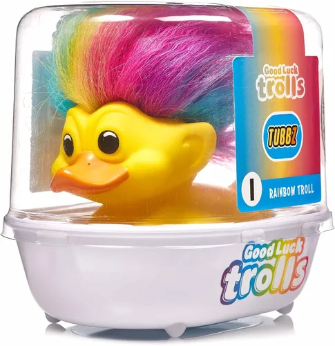 Miniatura 2 de TUBBZ First Edition Rainbow Troll Figura coleccionable de pato de goma de vinilo – Producto oficial de Trolls – TV, películas y videojuegos Arco