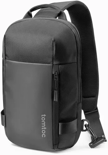 Miniatura 10 de tomtoc Mochila bandolera cruzada de 7L para hombres y mujeres, mochila EDC de pecho y hombro para MacBook Pro M5 de 14 pulgadas, MacBook Air/Pro