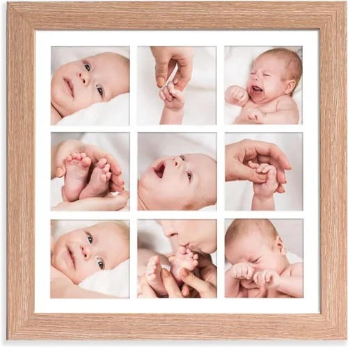 Miniatura 28 de YK artwood Impresiones en lienzo personalizadas con tus fotos, marco personalizado de 8 x 8 pulgadas, marco moderno de madera negra con tu foto