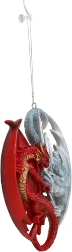 Miniatura 4 de Ebros Gift Anne Stokes - Figura decorativa de árbol de fantasía de dragones, dragones de fuego y hielo, adornos de Halloween o Navidad, escultura