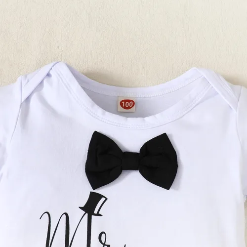 Miniatura 3 de Conjunto divertido de ropa de primer cumpleaños para bebé niño, con corbatín y estampado de dinosaurio, conjunto de pantalones con tirantes