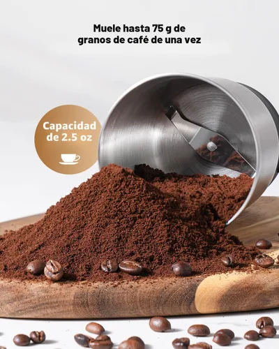 Miniatura 3 de SHARDOR Molinillo de café eléctrico, especias, hierbas, molinillo para especias y semillas en grano de café, con 2 cuencos extraíbles de acero