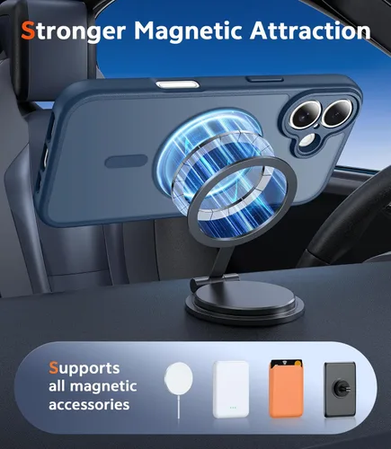 Miniatura 313 de FNTCASE Funda para iPhone 13 Pro-Max: Fundas magnéticas transparentes compatibles con Magsafe Slim anti amarillamiento protección contra caídas