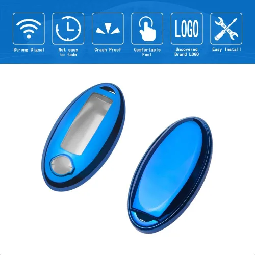 Miniatura 3 de Funda para llavero azul de TPU compatible con Infiniti EX FX G JX M Q QX para Nissan 370Z Altima Armada Cube GT-R Juke Leaf Maxima Murano Quest