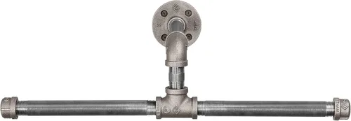 Miniatura 10 de PIPE DECOR Perchero industrial de tubería montado en la pared, exhibición de ropa para armario comercial o residencial, resistente, rústico