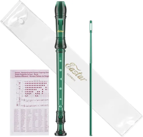 Miniatura 10 de Eastar Grabadora soprano para principiantes y niños, estilo barroco, grabador de llaves C, instrumento ABS clásico de 3 piezas con kit de limpieza