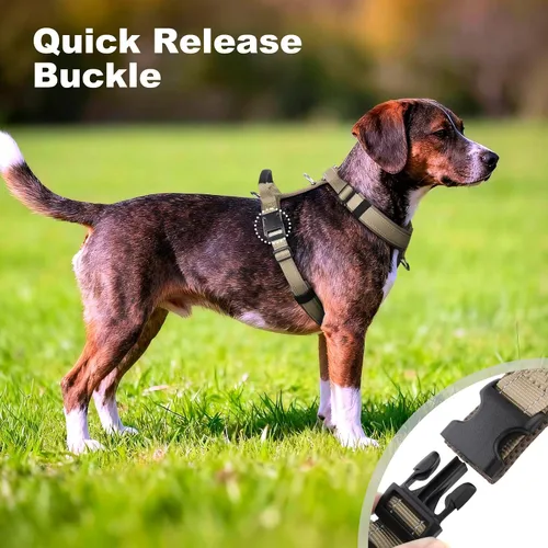 Miniatura 6 de Arnés Anti-Tirones para Perros con Asa, Malla Suave Acolchada Ajustable para Perros Pequeños, Medianos y Grandes Arnés Reflectante de Paseo Fácil