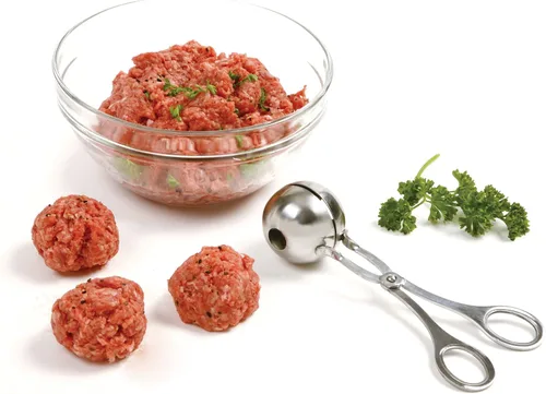 Miniatura 2 de Norpro herramienta para hacer bolas de carne de acero inoxidable, Como se muestra