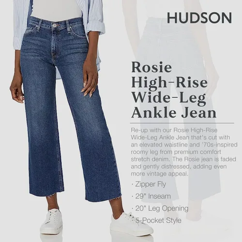 Miniatura 2 de HUDSON Women's Rosie High Rise Wide Leg Ankle Jean